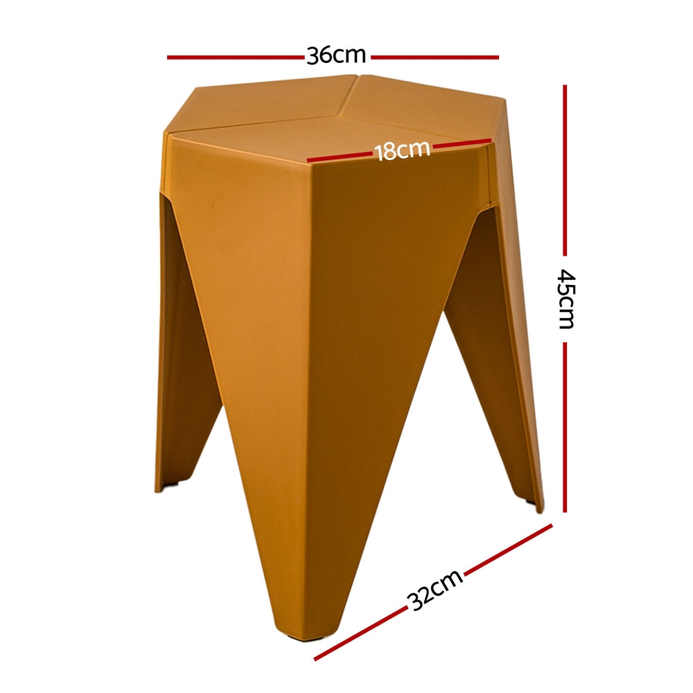 Puzzle 4PC Stackable Bar Stools Yellow