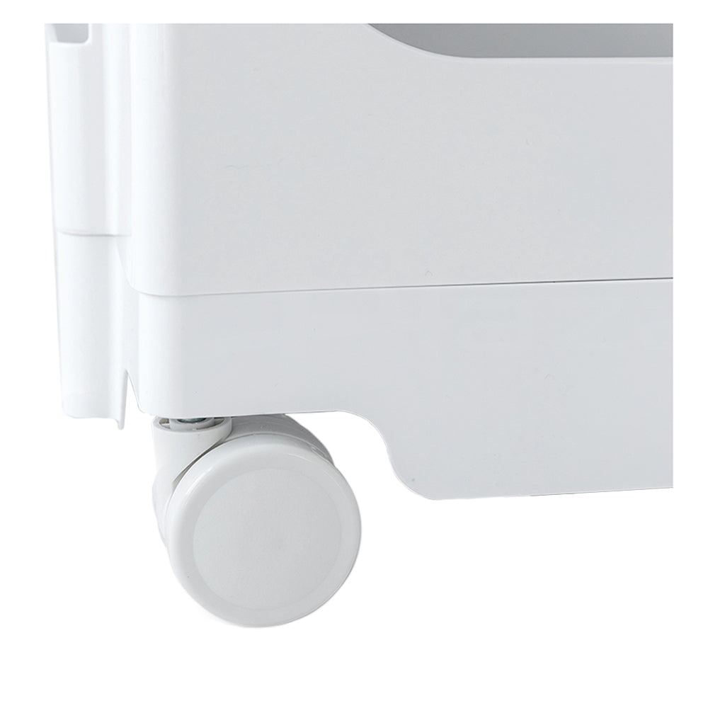 Boby 5-Tier Storage Trolley Bedside Table White
