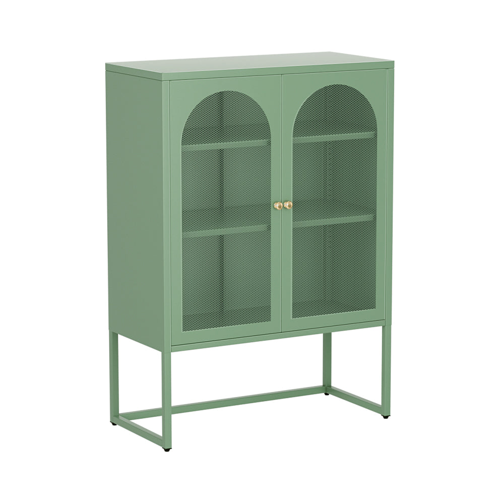 ELMA Metal Buffet Sideboard Cabinet Light Green