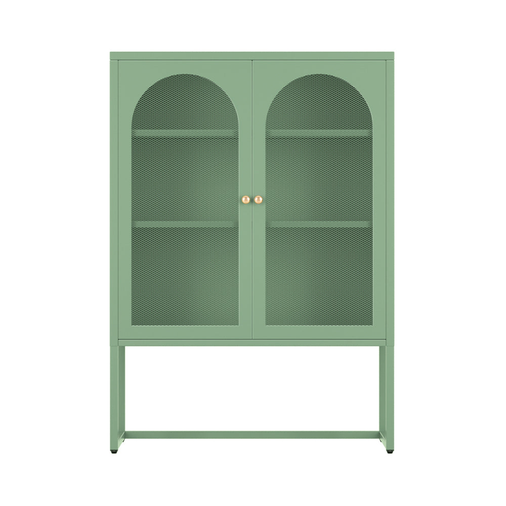 ELMA Metal Buffet Sideboard Cabinet Light Green