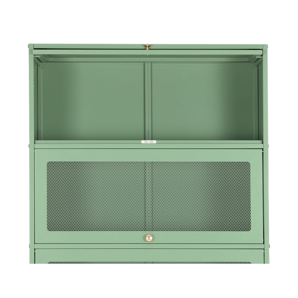 ELIA Green Metal Buffet Sideboard Cabinet