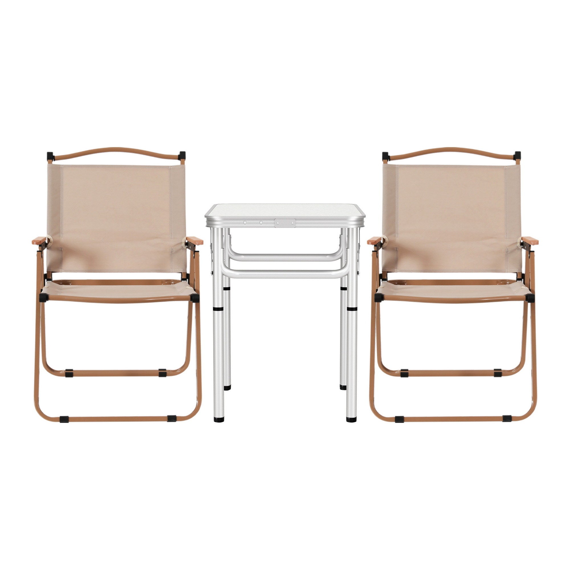 Weisshorn 3pc Camping Table Chair Set Outdoor Folding Aluminium Portable Picnic