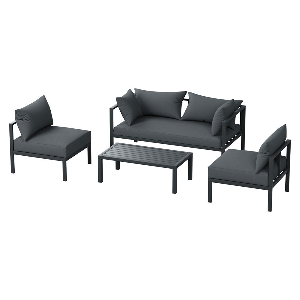 Powder-Coated Aluminium 4PC Outdoor Sofa Set, Gardeon