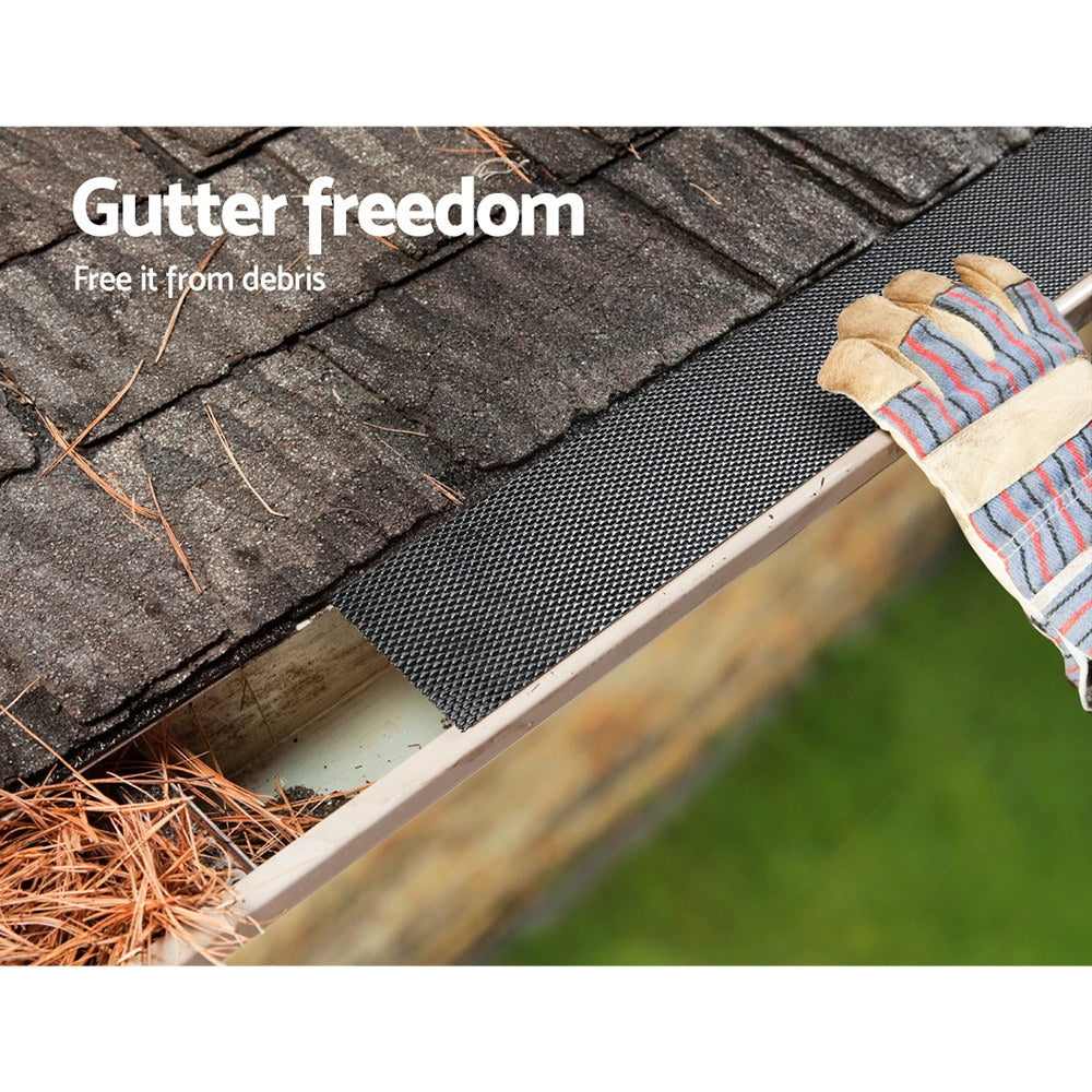 Gardeon 30M Aluminium Mesh Gutter Guard Black