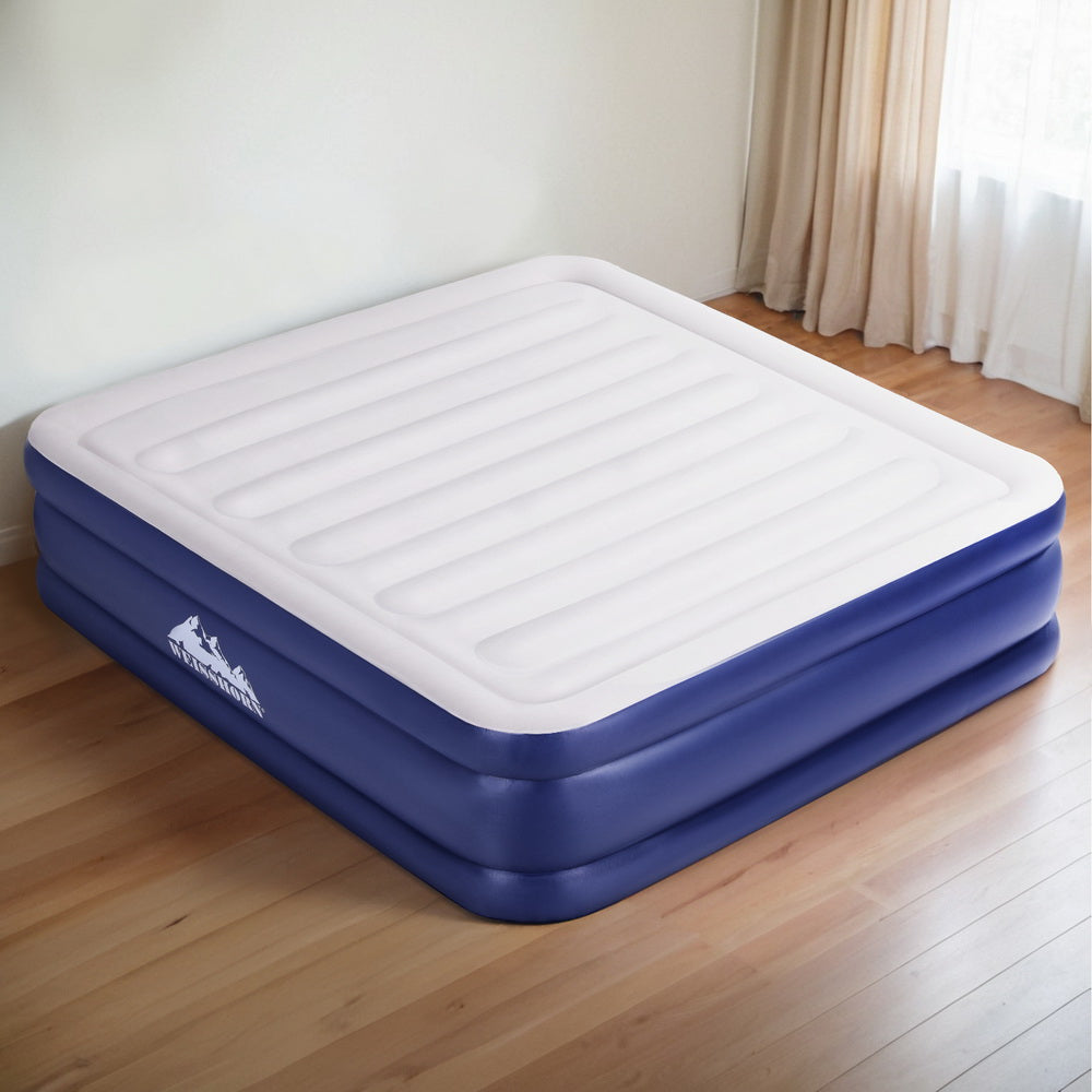 King Air Mattress 51cm Flocked Vinyl with AC Pump Weisshorn