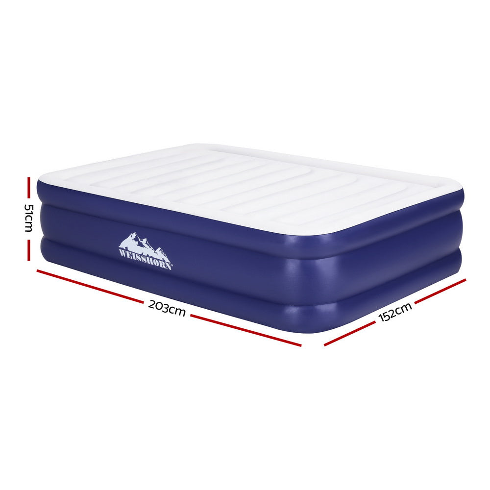 Flocked Queen Air Mattress 51cm with AC Pump Weisshorn