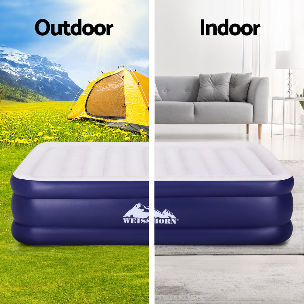 Weisshorn Queen Air Mattress Inflatable Bed 51cm Flocked Surface