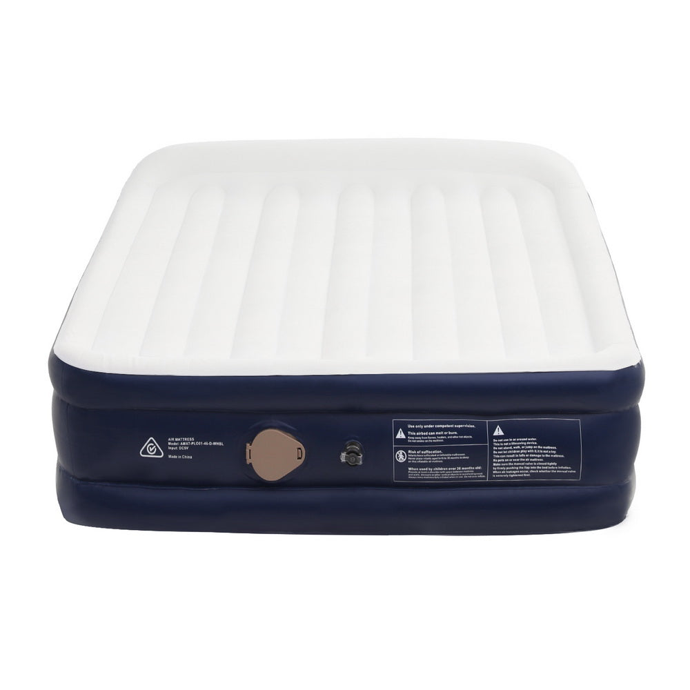 Weisshorn Double Air Mattress Inflatable Bed 46cm Flocked Surface