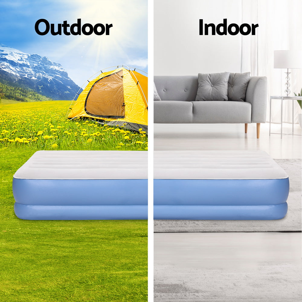 Weisshorn Queen Air Mattress Inflatable Bed 41cm Flocked Surface