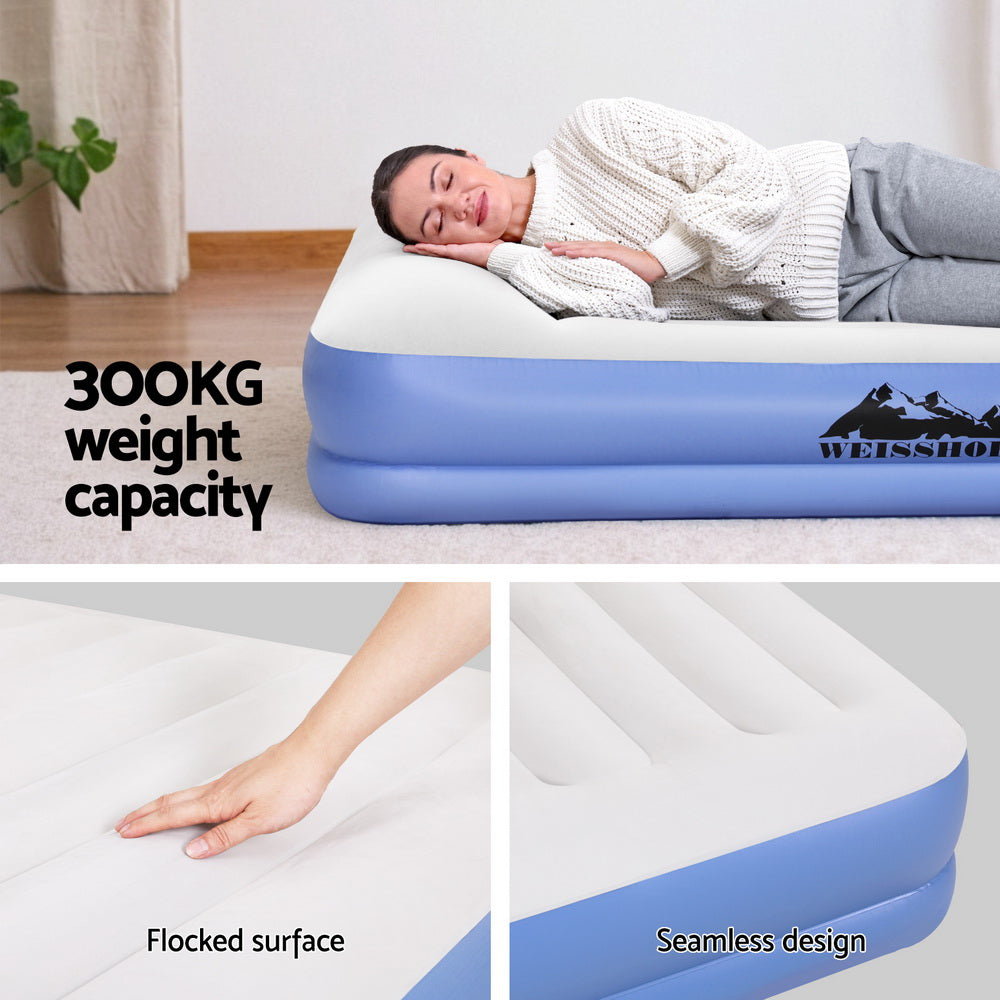 Weisshorn Queen Air Mattress Inflatable Bed 41cm Flocked Surface