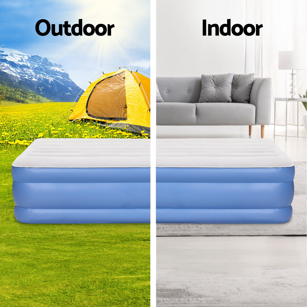 Weisshorn Queen Air Mattress Inflatable Bed 50cm Flocked Surface