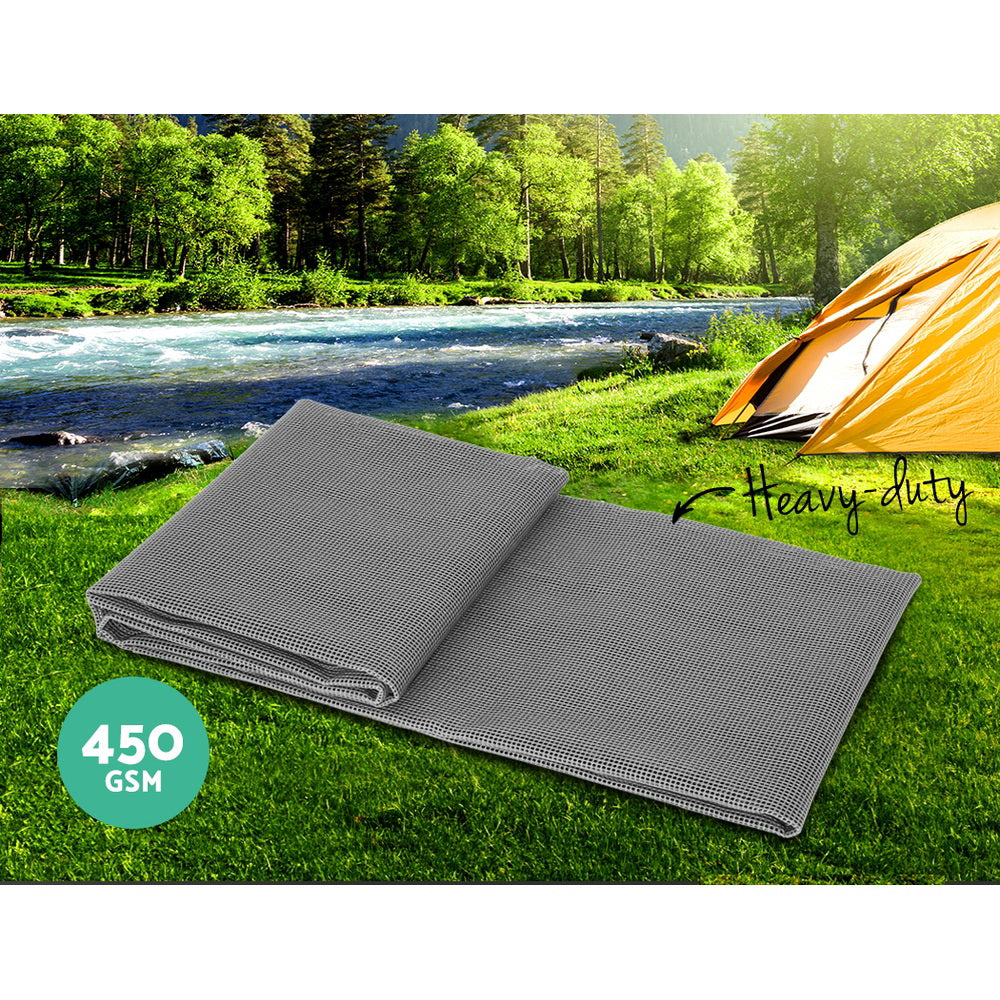 Weisshorn 3x2.5m Caravan Camping Annex Matting 2pcs Grey