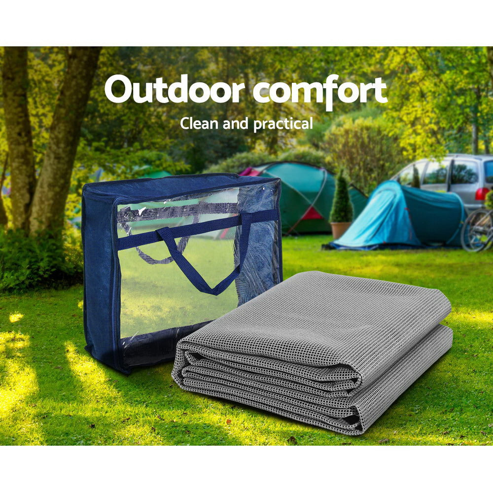 Weisshorn 4x2.5m Annex Matting Caravan Camping Floor Mats Grey
