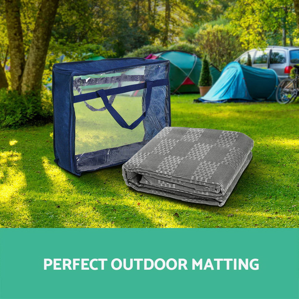 Weisshorn 5m x 2.5m Caravan Camping Annex Matting 600GSM Grey