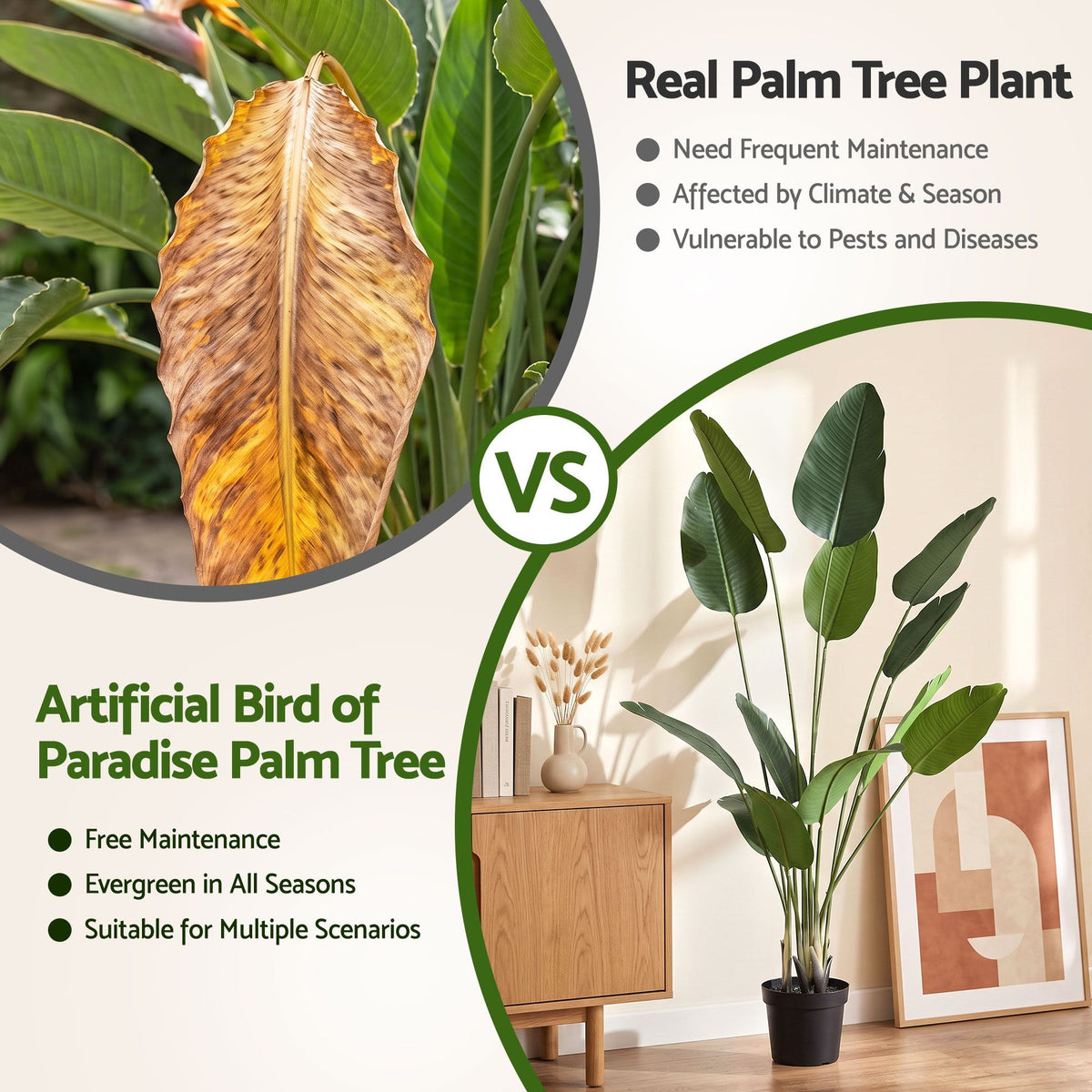 Artiss Artificial Bird of Paradise Plant 180cm Indoor Home Decor