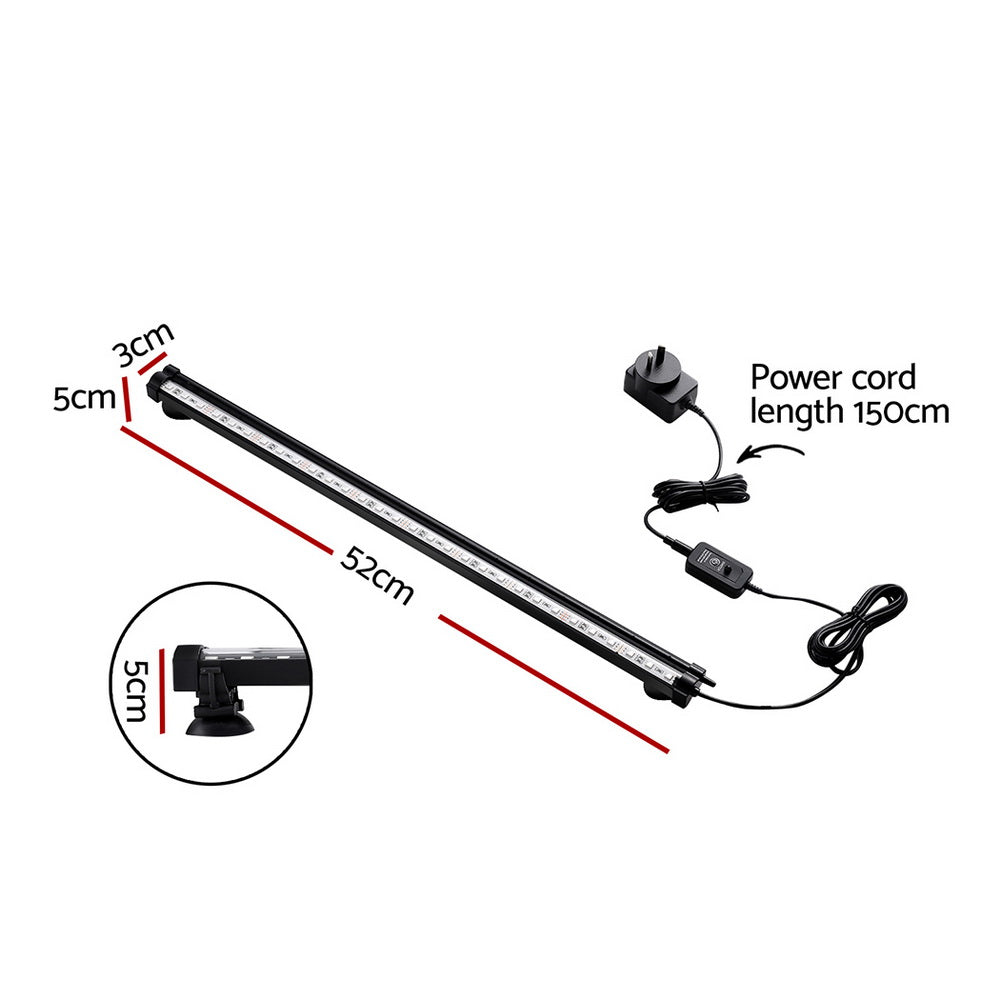 i.Pet 52CM Submersible LED Aquarium Bubble Light 16 Colours