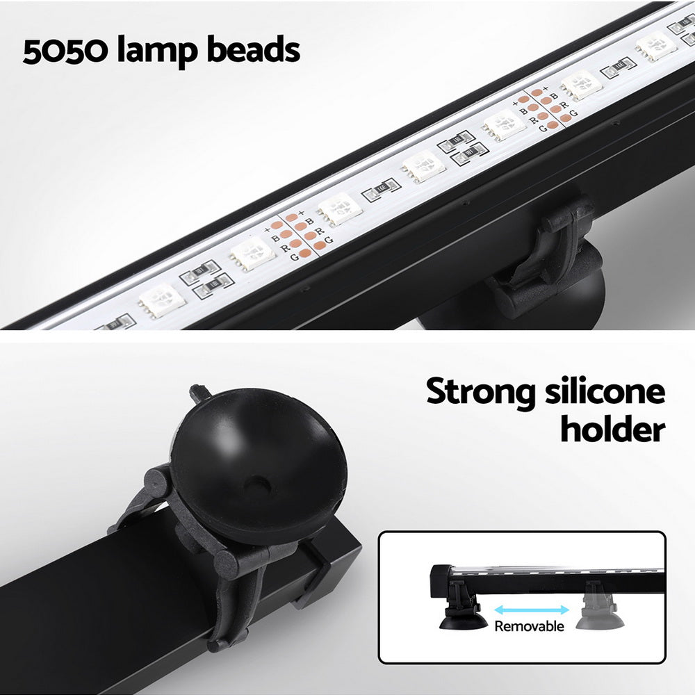 i.Pet 52CM Submersible LED Aquarium Bubble Light 16 Colours