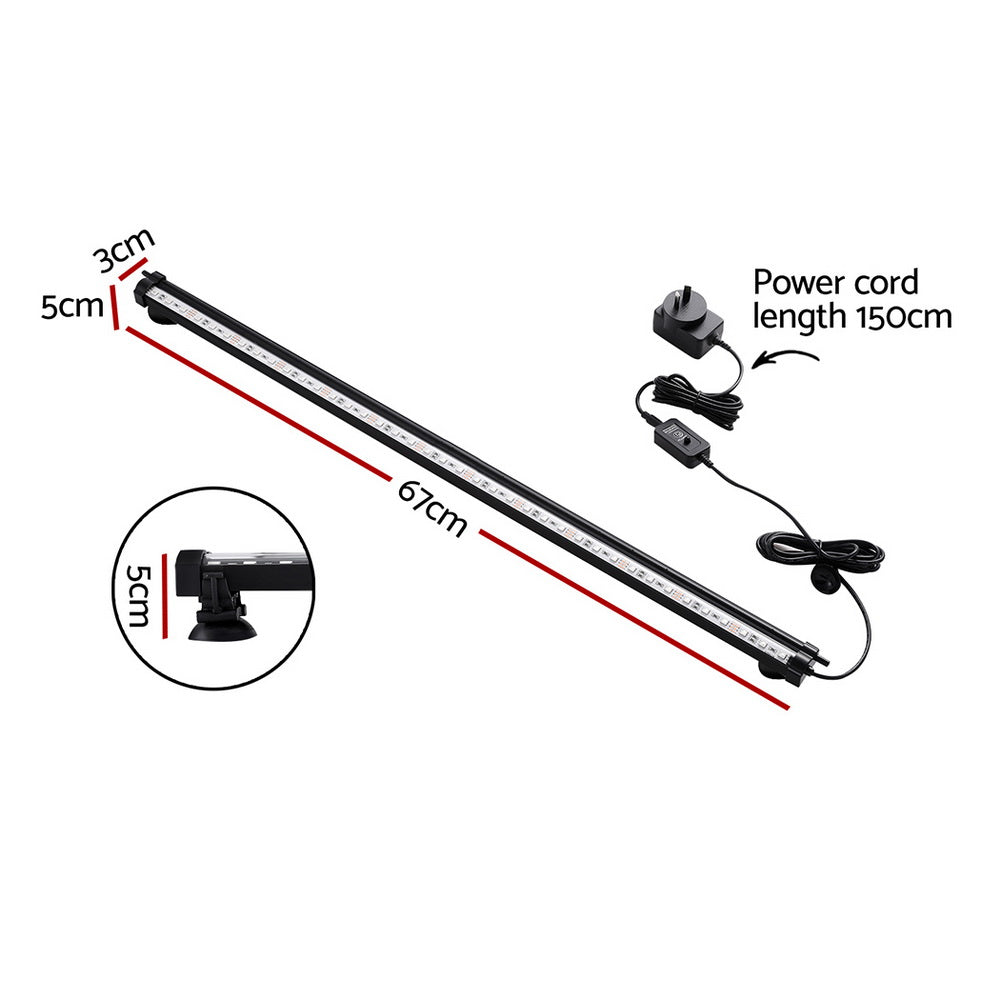 i.Pet 67CM Submersible LED Aquarium Bubble Light 16-Colour Remote