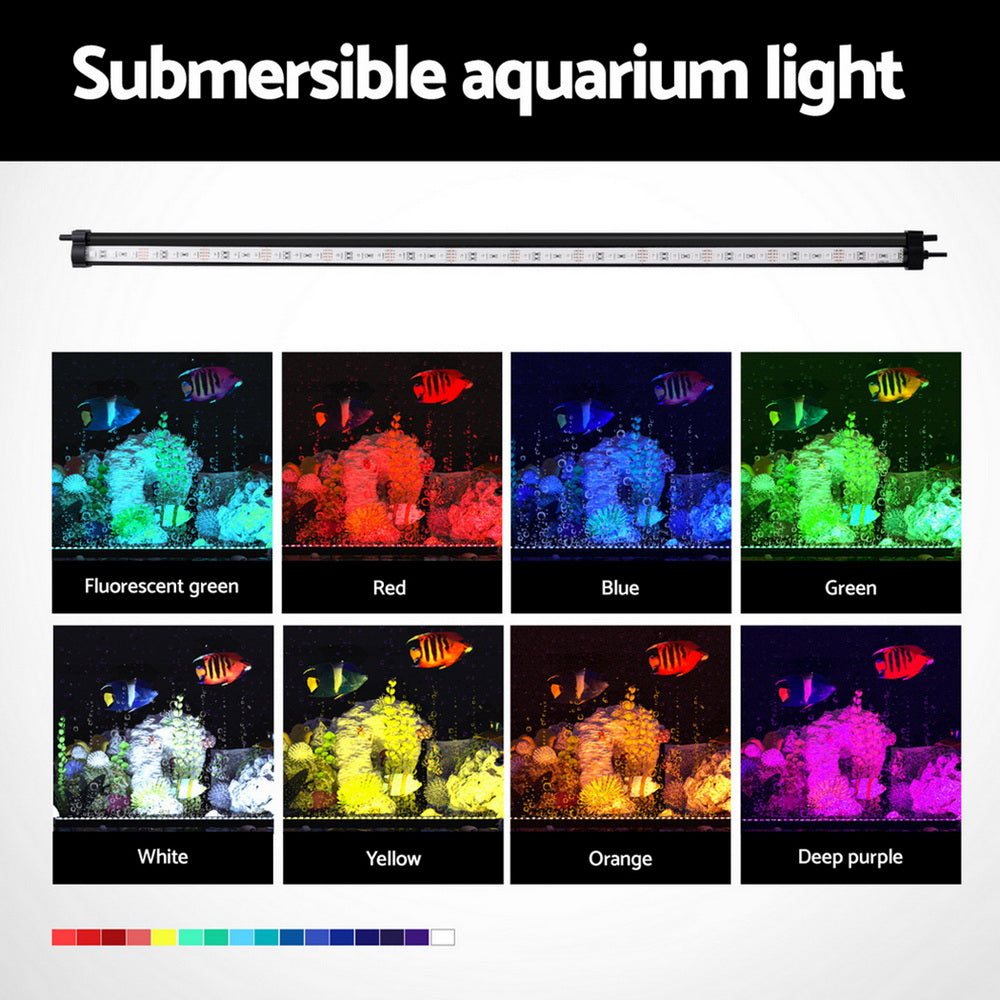 i.Pet 67CM Submersible LED Aquarium Bubble Light 16-Colour Remote