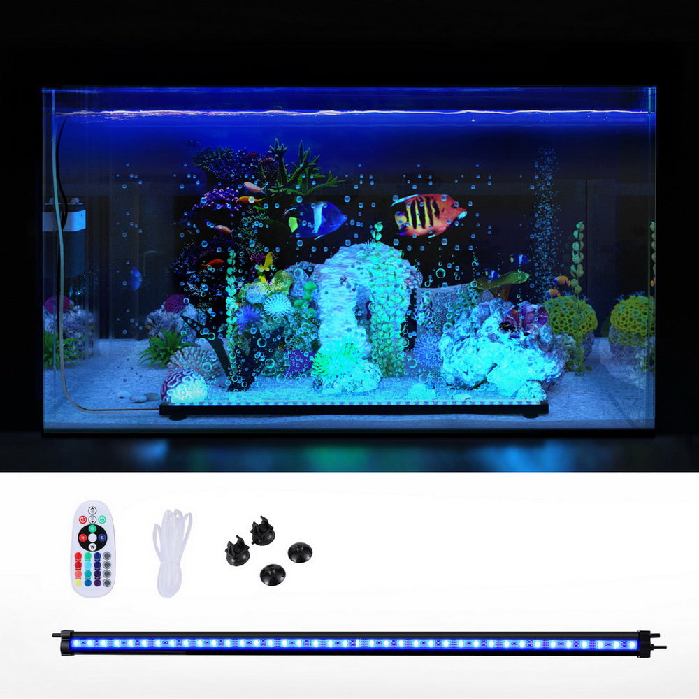 i.Pet 67CM Submersible LED Aquarium Bubble Light 16-Colour Remote