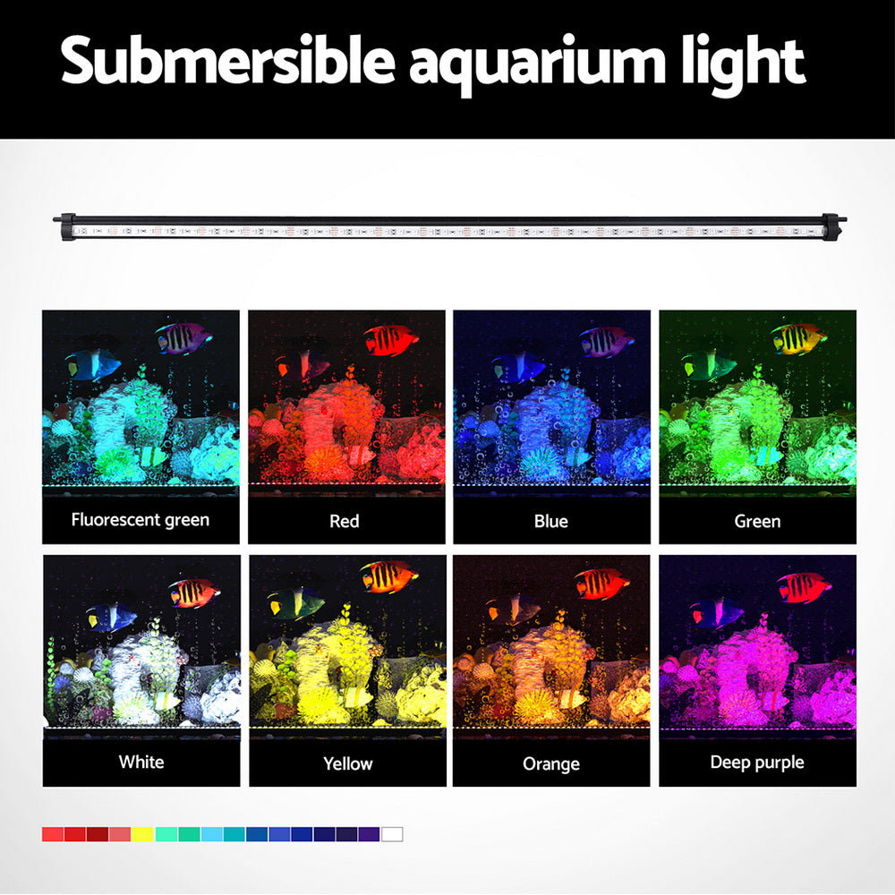i.Pet 88CM Submersible Aquarium LED Bubble Light 16 Colours