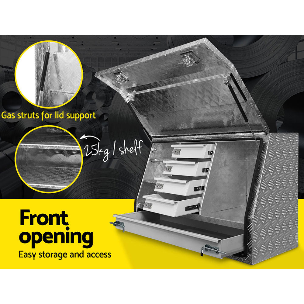 Giantz Aluminium Ute Tool Box 5-Drawer Silver