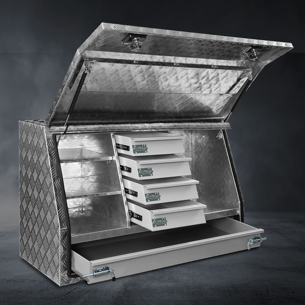 Giantz Aluminium Ute Tool Box 5-Drawer Silver