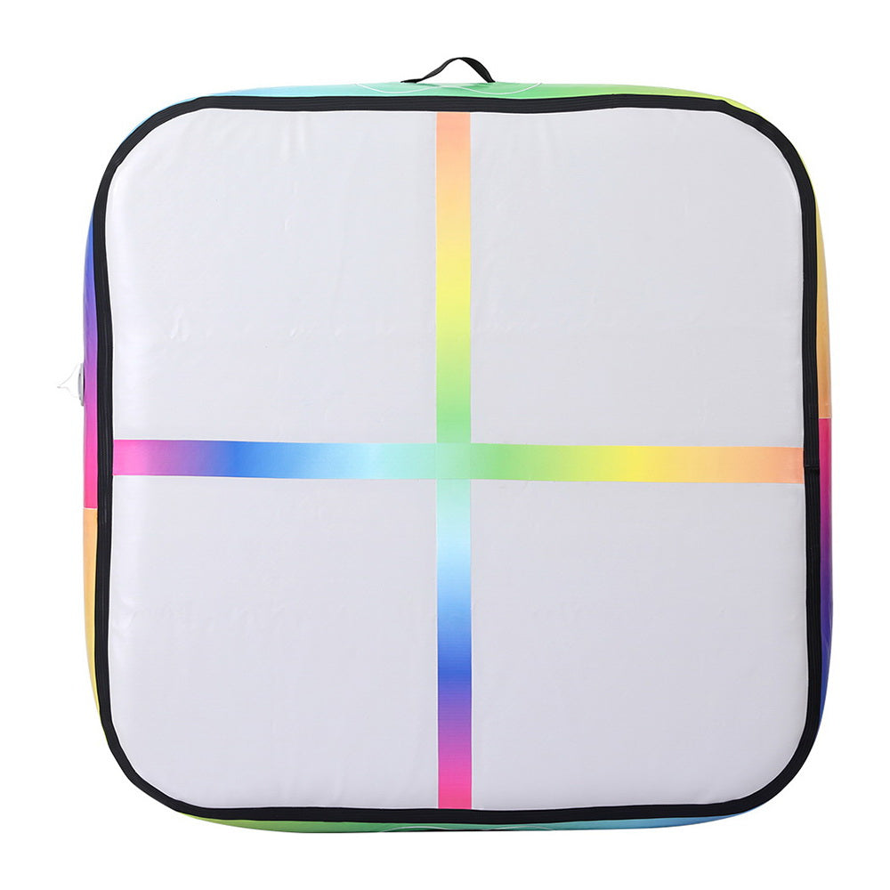 Everfit 1m Inflatable Gymnastics Air Track Mat with Pump Colourful