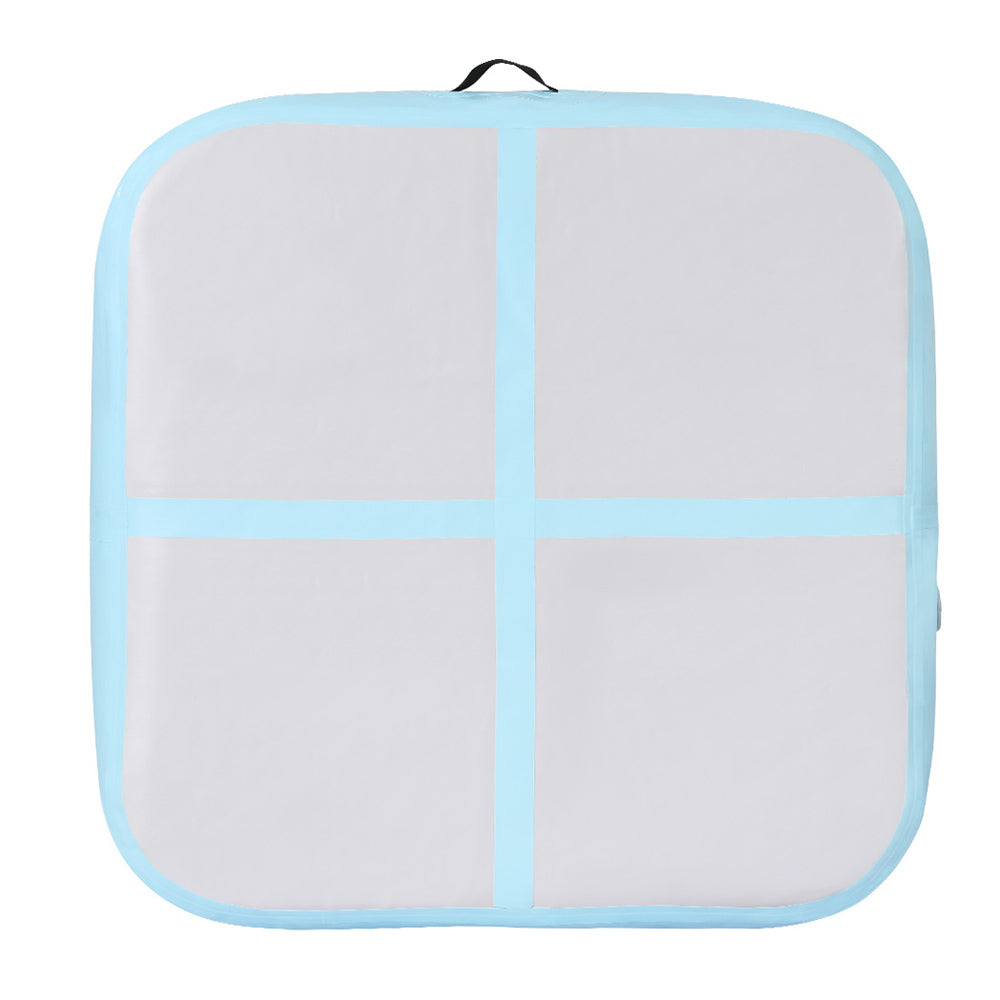 Everfit 1m Inflatable Gymnastics Tumbling Mat Mint Green with Pump