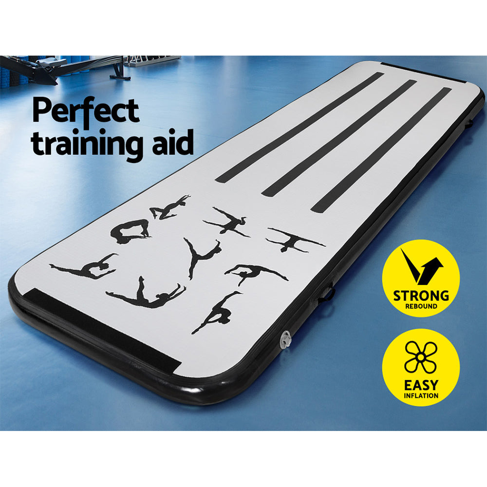Everfit 3M Gymnastics Air Track Mat Black
