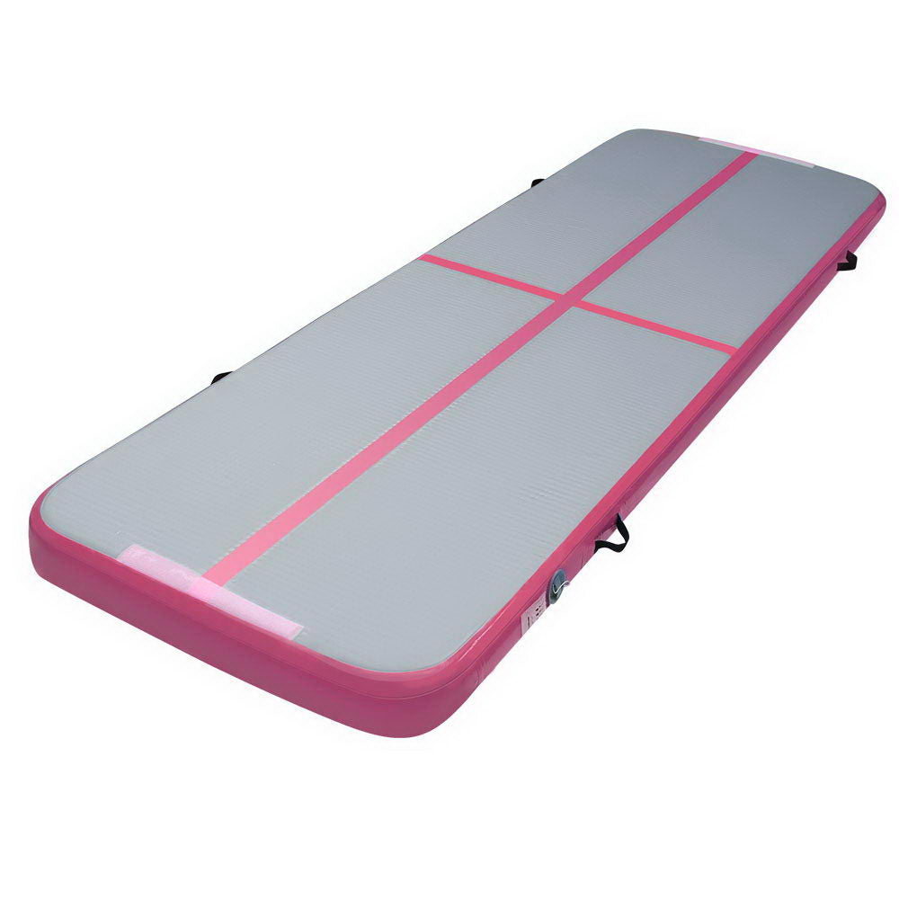Everfit 3m Gymnastic Air Track Mat Pink Grey