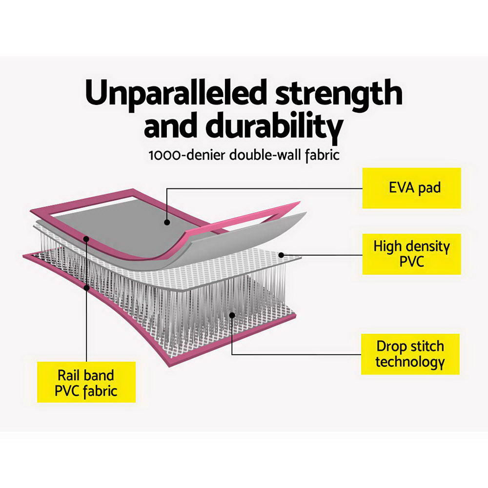 GoFun 3m Air Track Mat Inflatable Gymnastics Pink