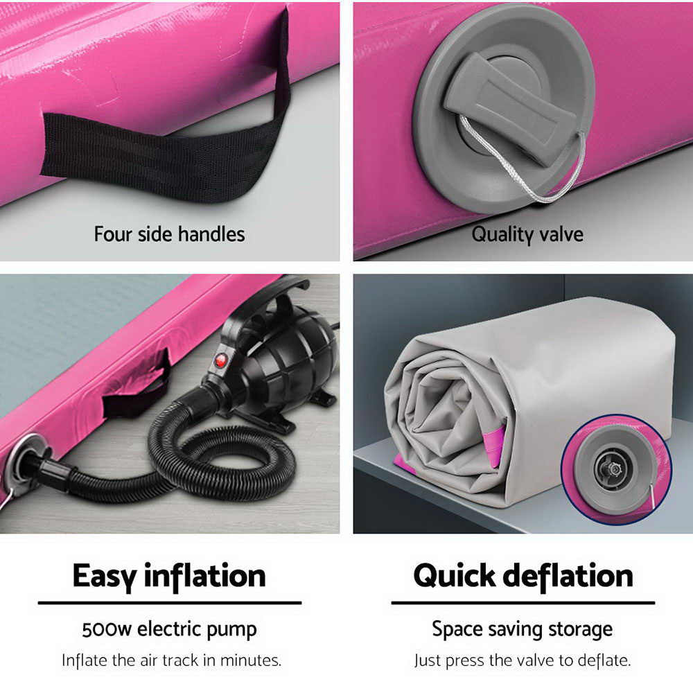 GoFun 3m Air Track Mat Inflatable Gymnastics Pink