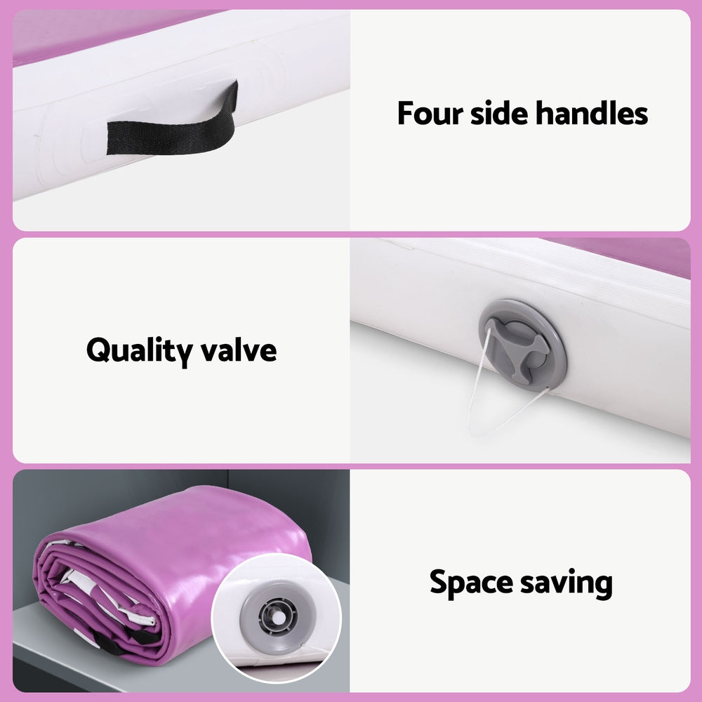 Everfit 3M Inflatable Gymnastics Air Track Mat Purple
