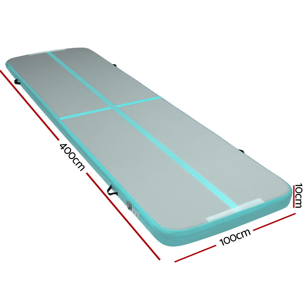 GoFun 4x1M Inflatable Air Track Mat Gymnastics Tumbling Green