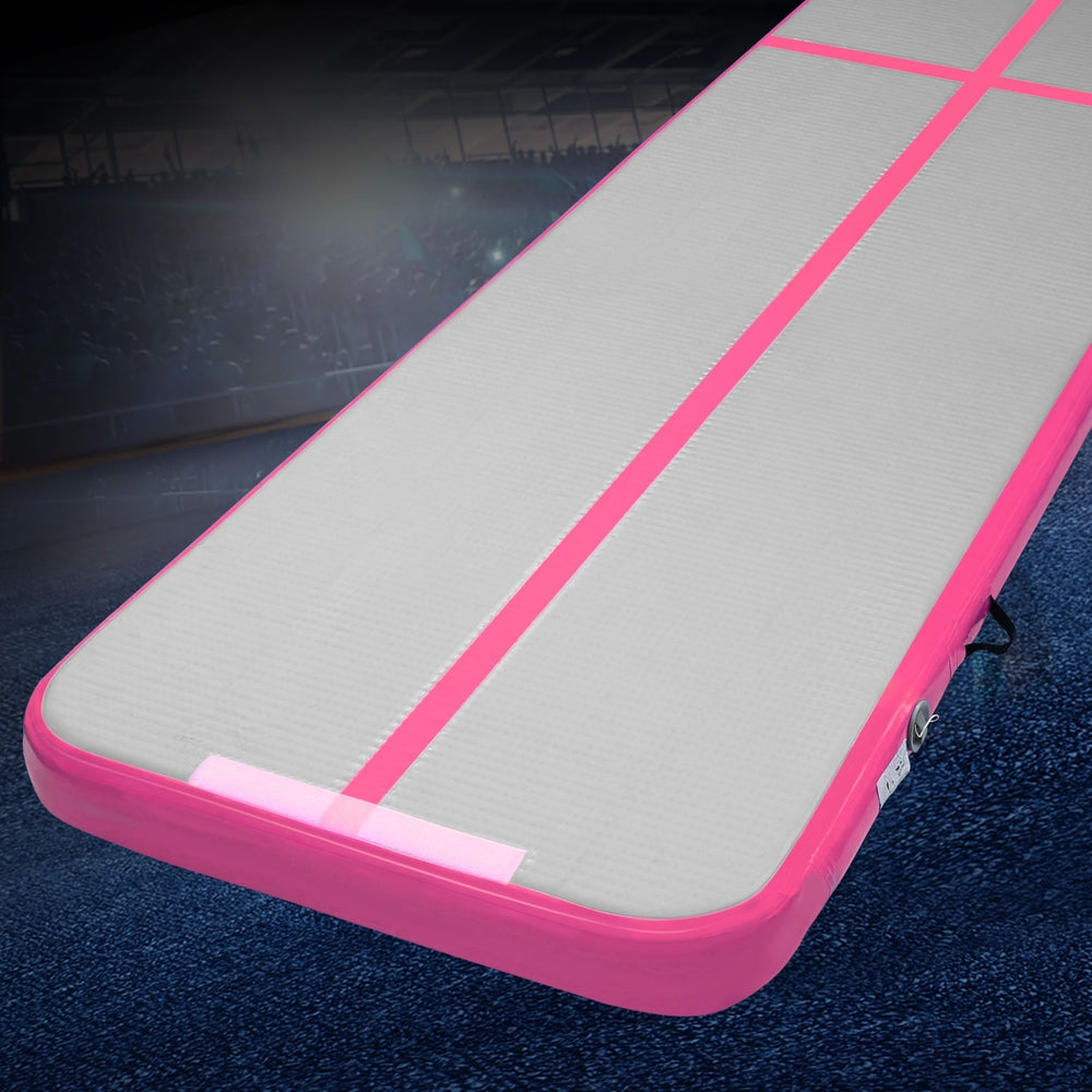 Everfit 4M Inflatable Gymnastics Tumbling Mat Pink