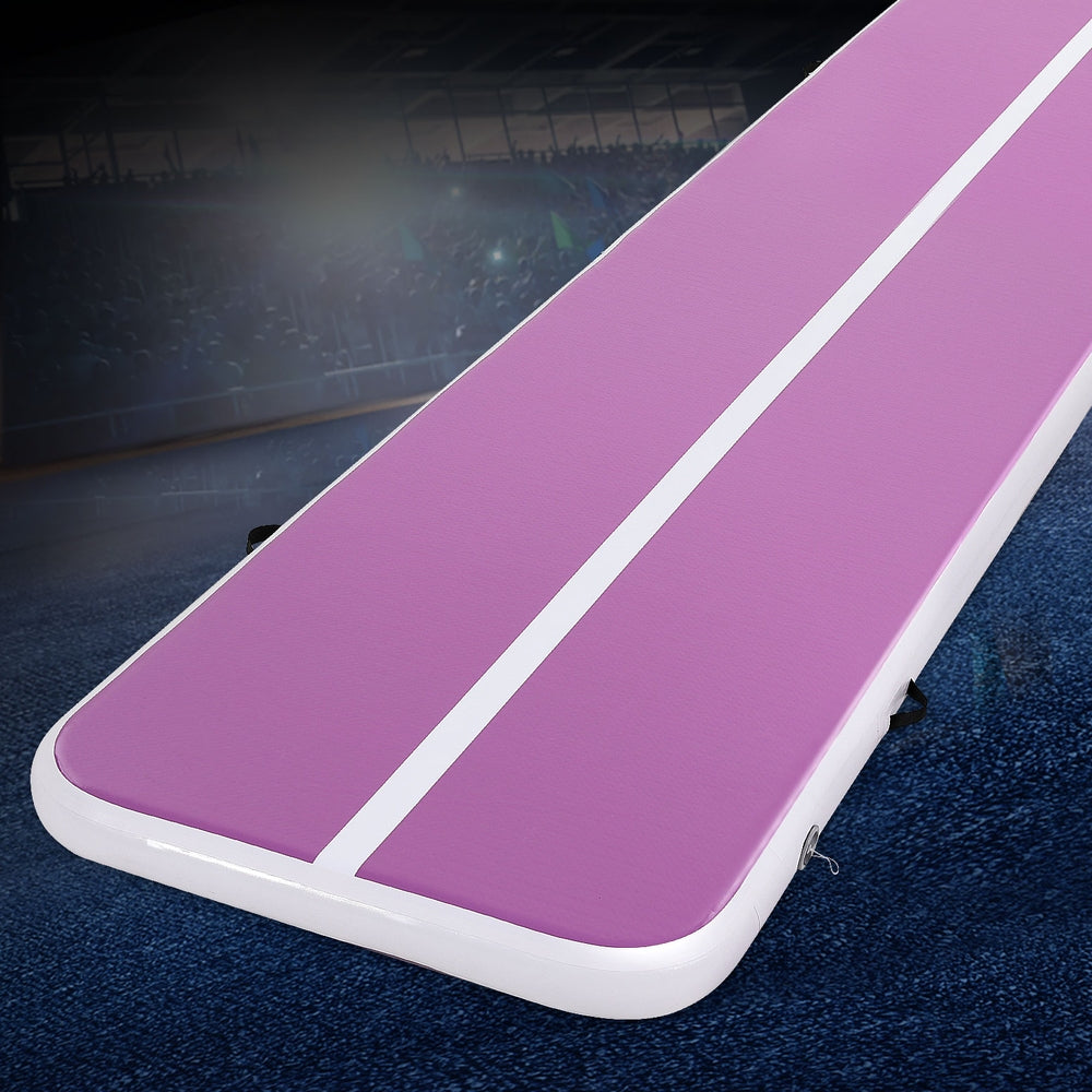Everfit 4M Inflatable Air Track Gymnastics Mat Purple