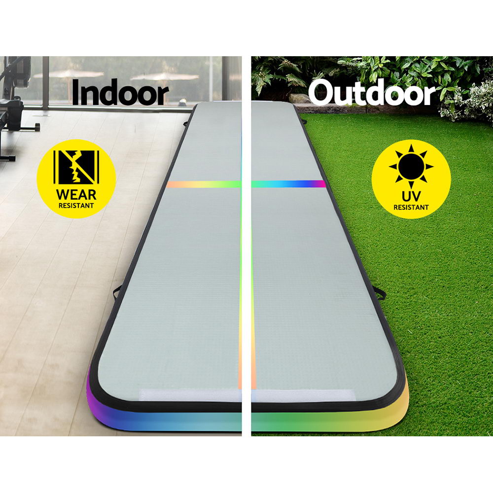 Everfit 5M Air Track Gymnastics Tumbling Mat Inflatable Multi-Colour