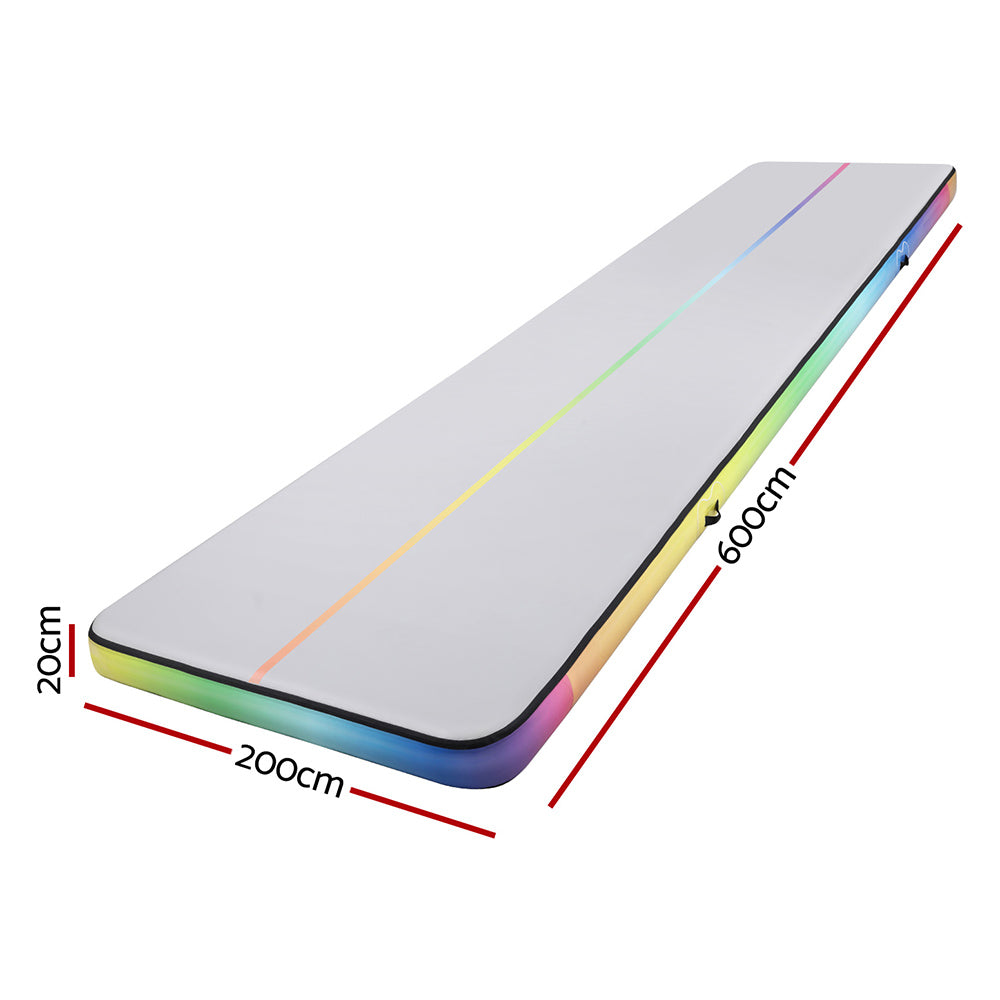 Everfit 6M Inflatable Gymnastics Tumbling Mat Multi-Colour