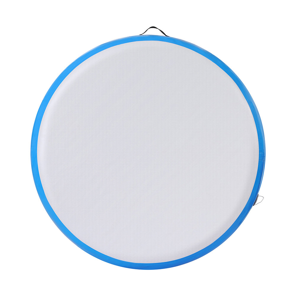 Everfit 1m Round Inflatable Gymnastics Tumbling Mat Blue