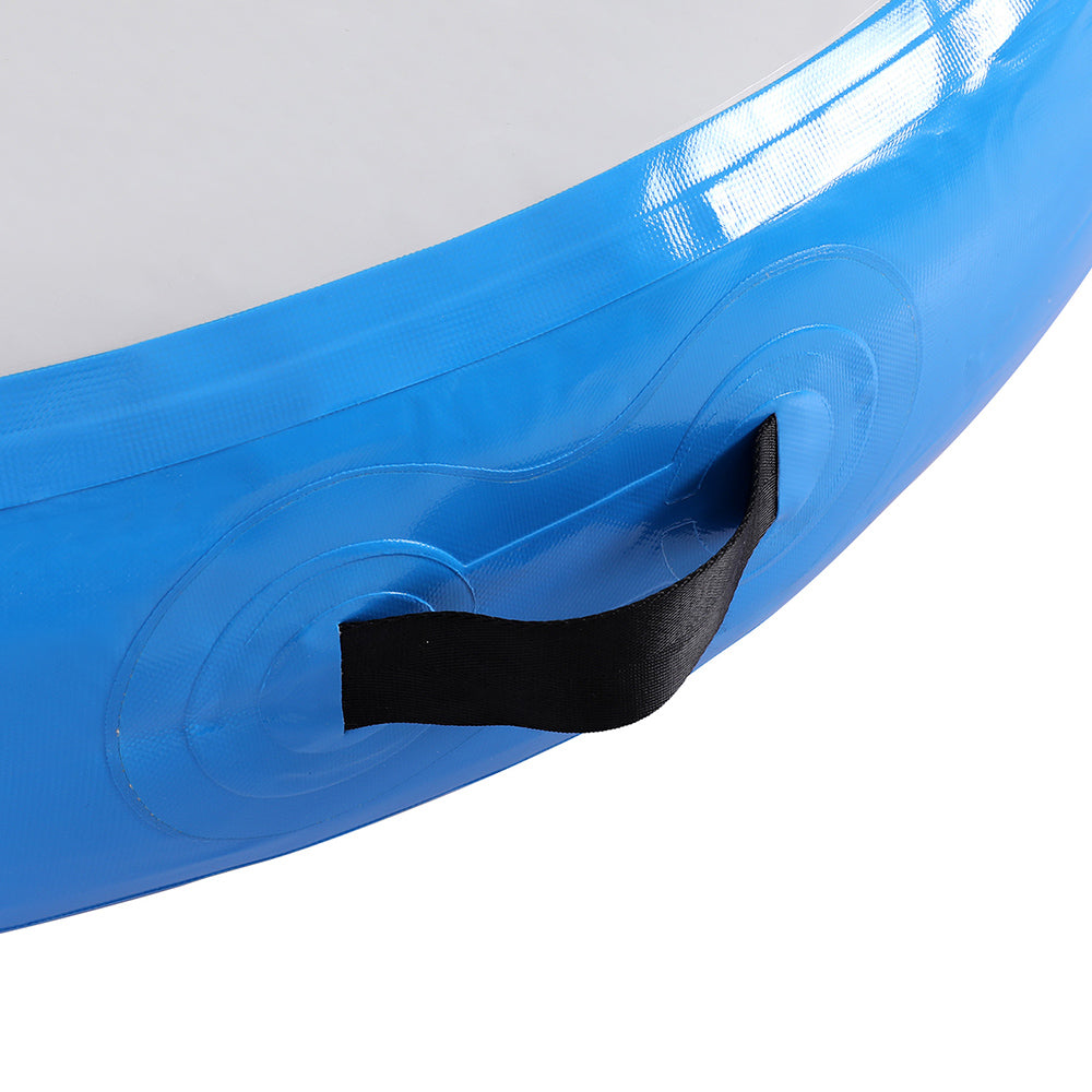 Everfit 1m Round Inflatable Gymnastics Tumbling Mat Blue