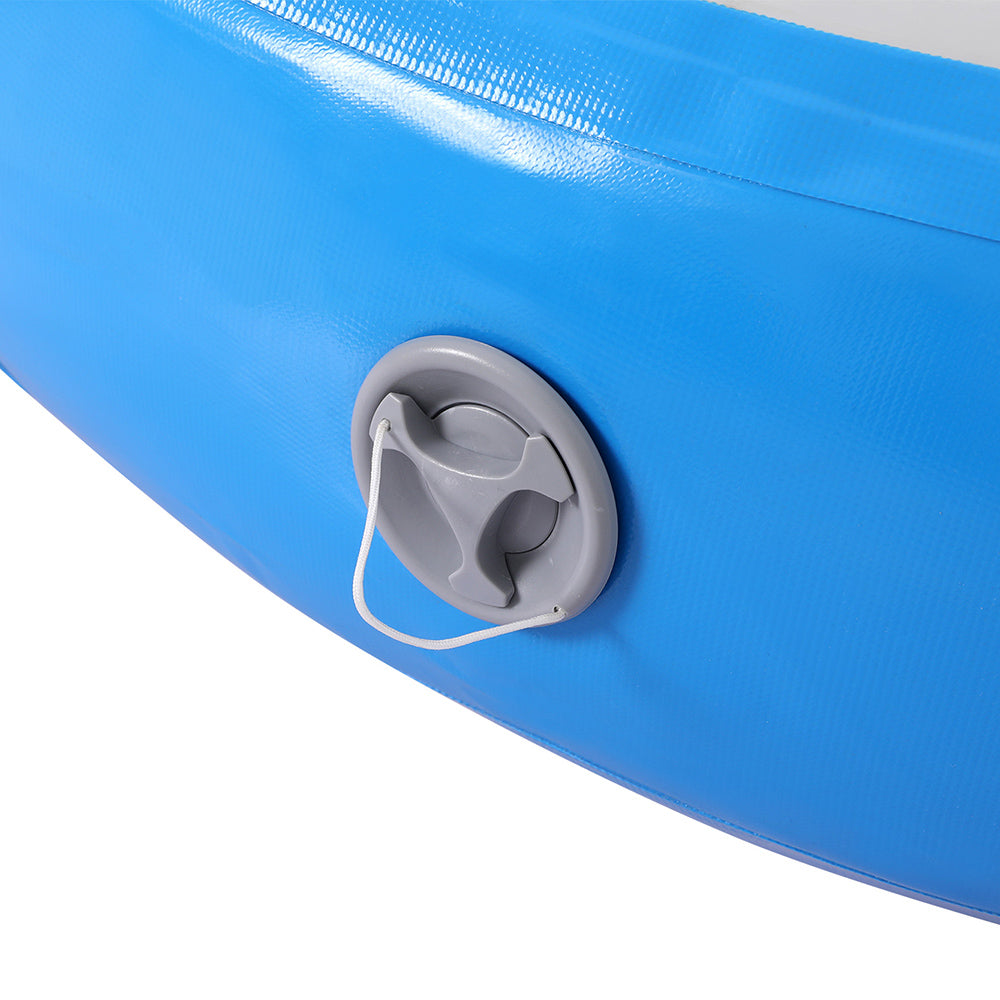 Everfit 1m Round Inflatable Gymnastics Tumbling Mat Blue