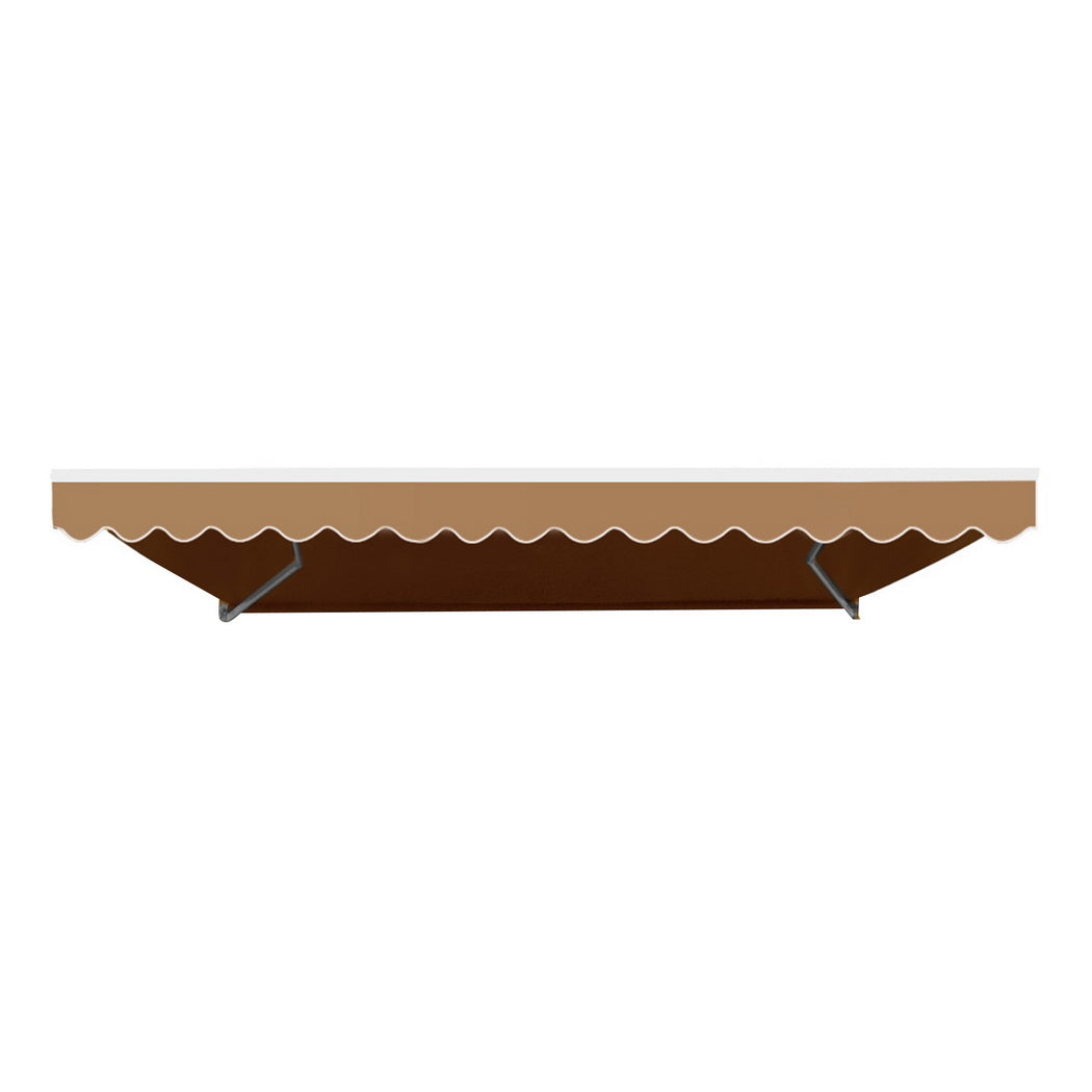 Instahut 2.5x2m Retractable Folding Arm Awning Manual Sunshade Beige