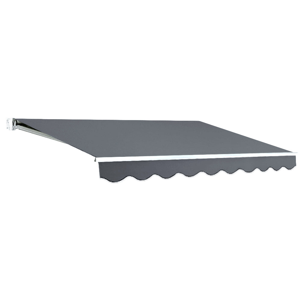 Instahut 2.5x2m Retractable Folding Arm Awning Manual Sunshade Grey