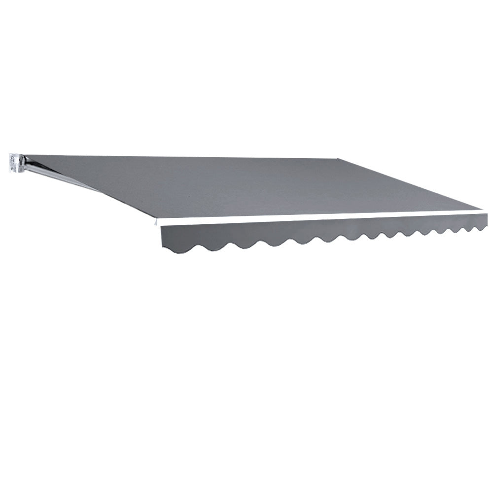 Instahut 3x2.5m Retractable Folding Arm Awning Manual Sunshade Pearl Grey