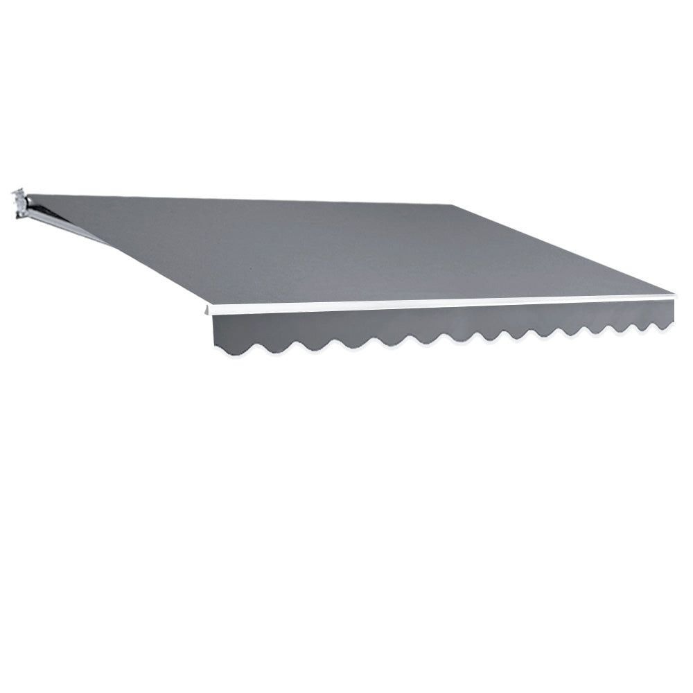 Instahut 4x3m Retractable Folding Arm Awning Manual Sunshade Pearl Grey