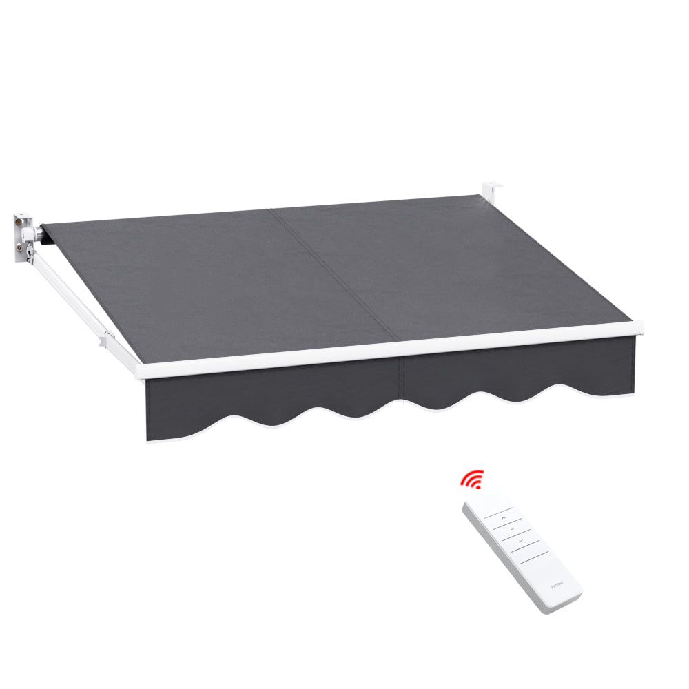 Instahut 2x1.5m Motorised Retractable Awning Grey