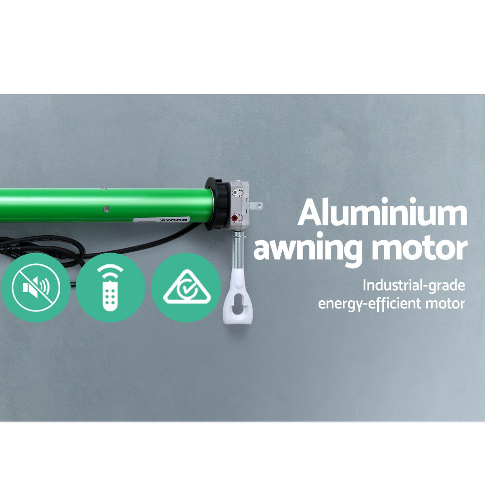 Instahut 2x1.5m Motorised Retractable Awning Grey