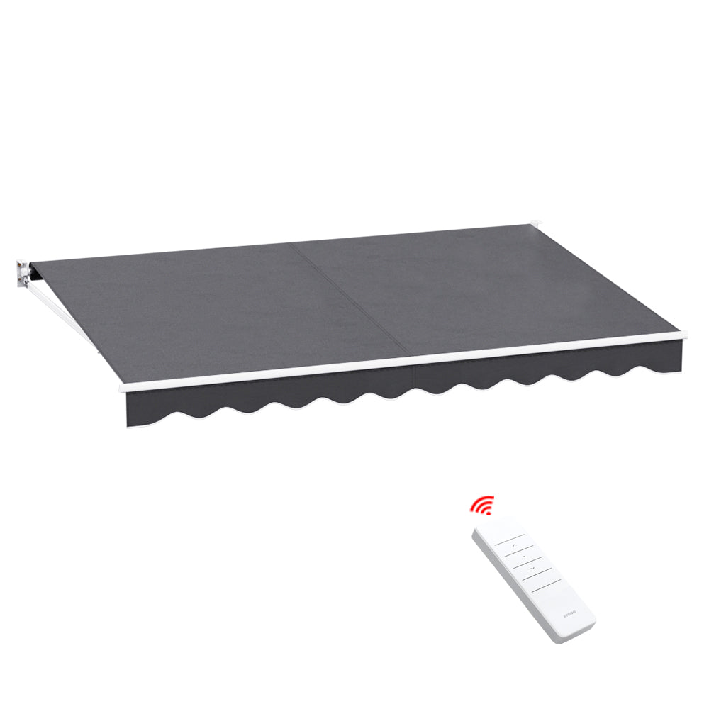 Instahut 4x2.5m Motorised Retractable Awning Grey