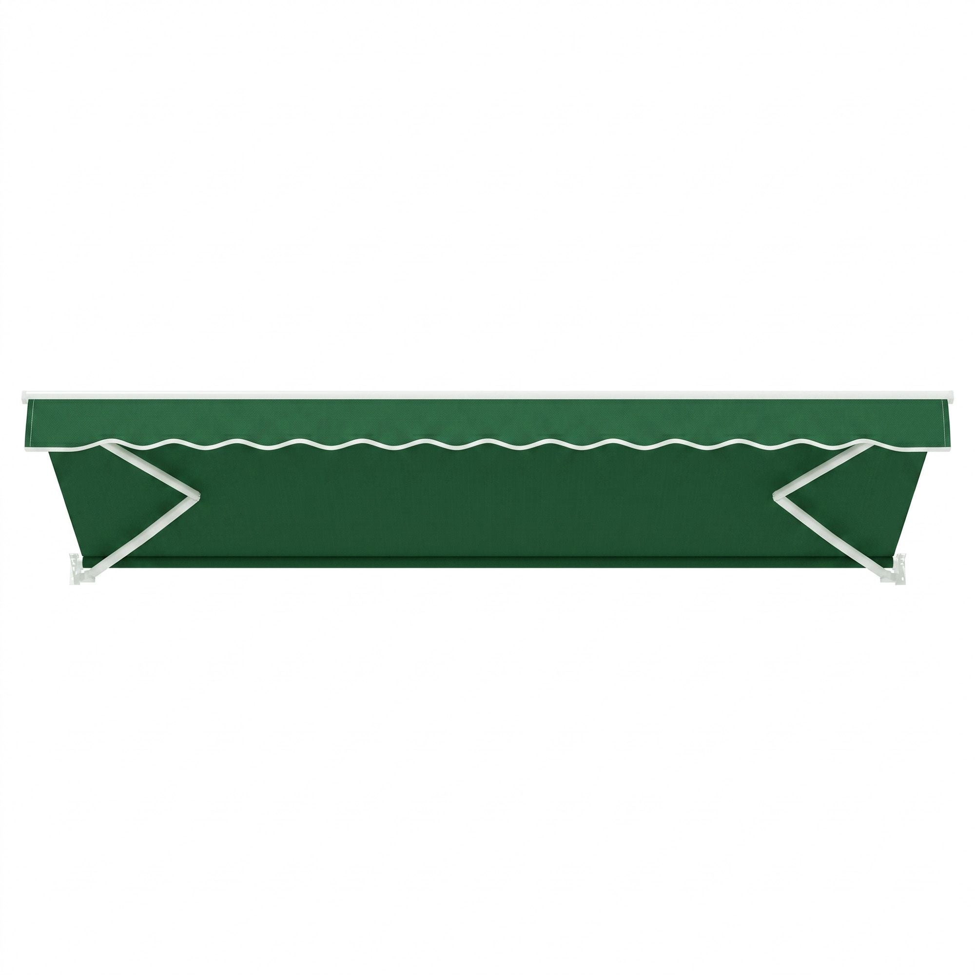 Instahut Retractable Folding Arm Awning Motorised Sunshade 5Mx3M Dark Green